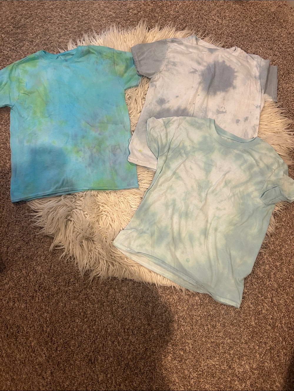 Youth Girls large Kids Hanes Tie-Dye Short Sleeve Tee - Light colors